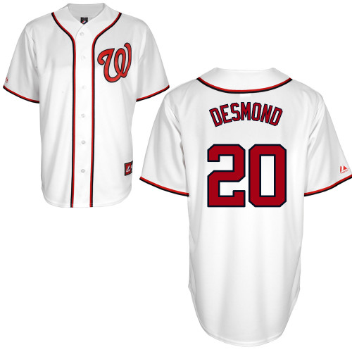Ian Desmond #20 mlb Jersey-Washington Nationals Women's Authentic Home White Cool Base Baseball Jersey